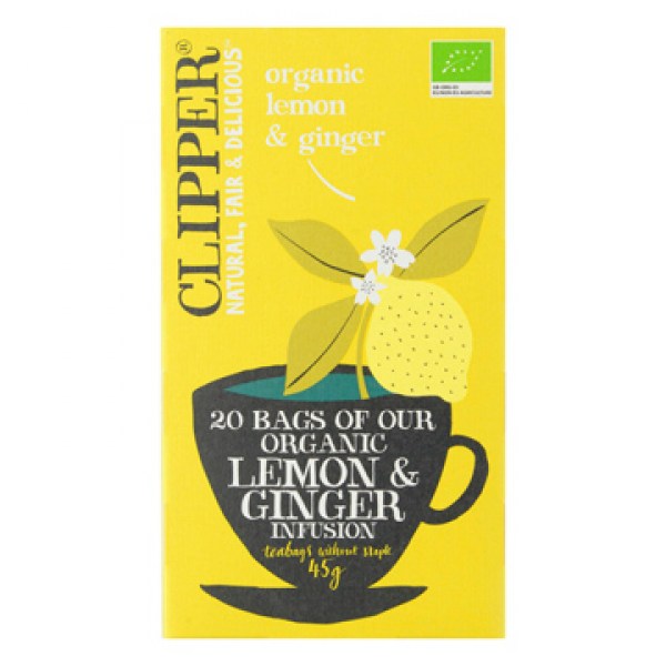 Clipper Organic lemon ginger infusion tea 20pcs