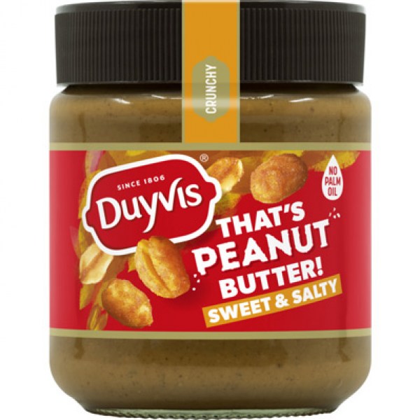 Duyvis Peanut butter 100% Sweet & Salty 290g