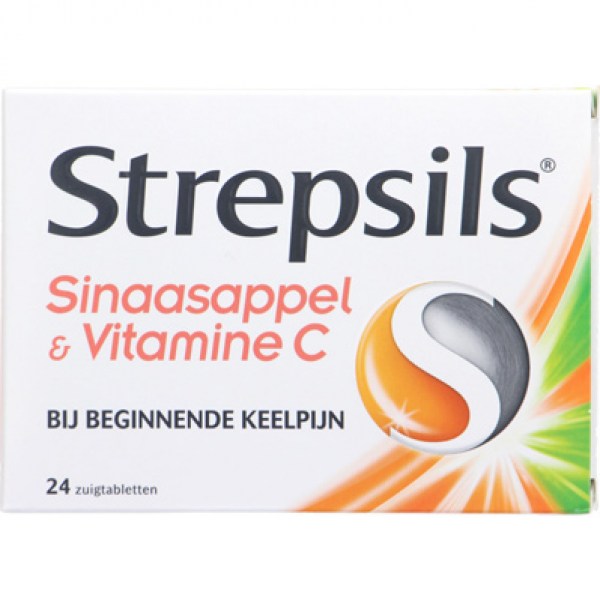 Strepsils Sinaasappel vitamine C 24pieces