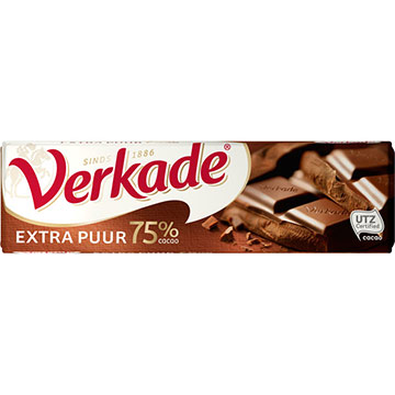 Verkade chocolade Reep extra puur 75g