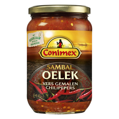 Conimex Sambal oelek vers gemalen chilipepers 375g
