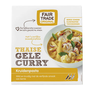 Fair Trade Original Thaise Gele curry kruidenpasta 70g