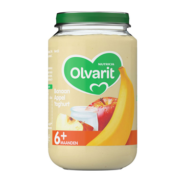 Olvarit Banaan appel yoghurt 6 mnd 200g