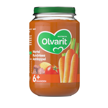 Olvarit Wortel rundvlees aardappel 6 mnd 200g