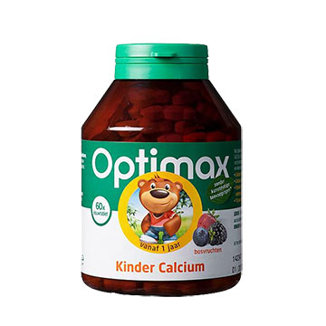 Optimax Kinder calcium kauwtabletten 60pcs