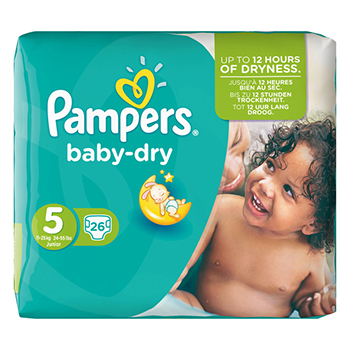 Pampers diapers baby dry junior 5