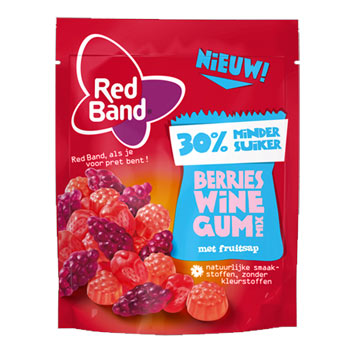 Red Band soft berries 30 procent less sugar 210g