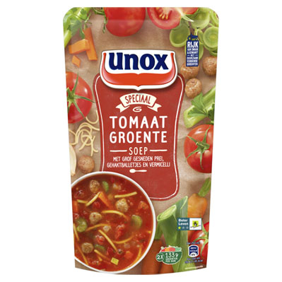 Unox Soep In zak tomaten groente 570ml