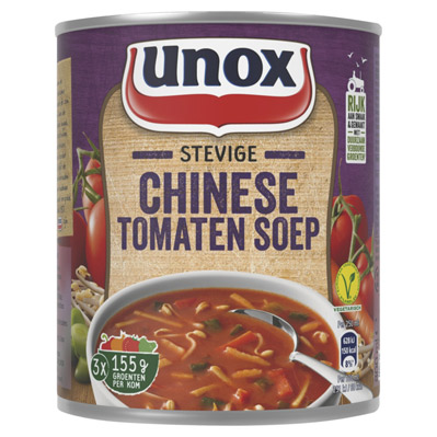 Unox Soep in blik stevige Chinese tomatensoep 800ml