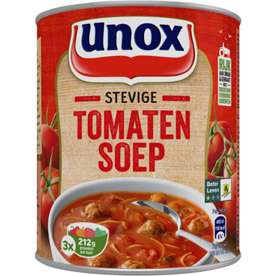 Discount Unox Soep in blik stevige Tomatensoep 800ml