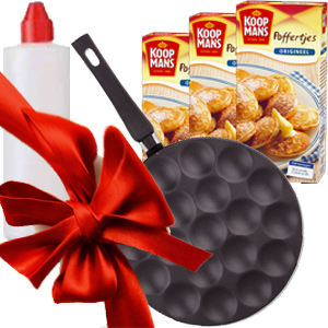 Dutch pancake set with squeeze bottle