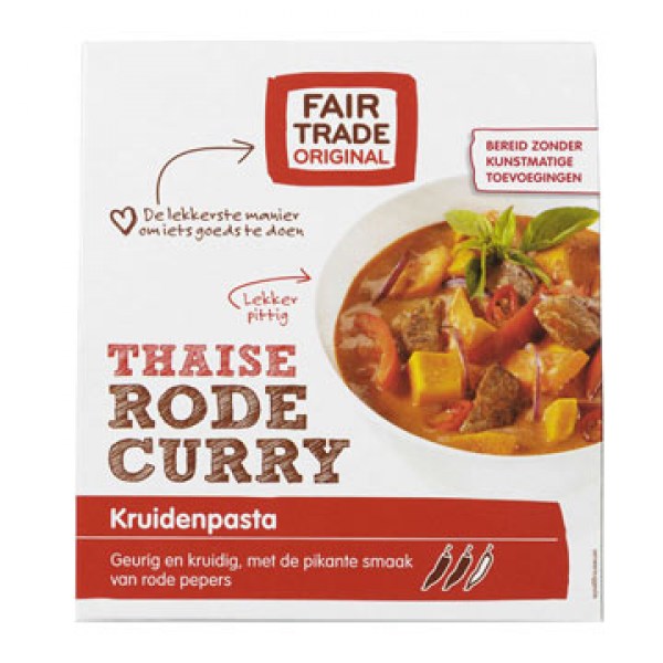 Fair Trade Original Thaise Rode curry kruidenpasta 70g
