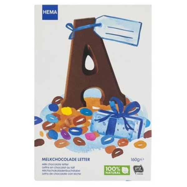 HEMA melk chocoladeletter A-Z 160g