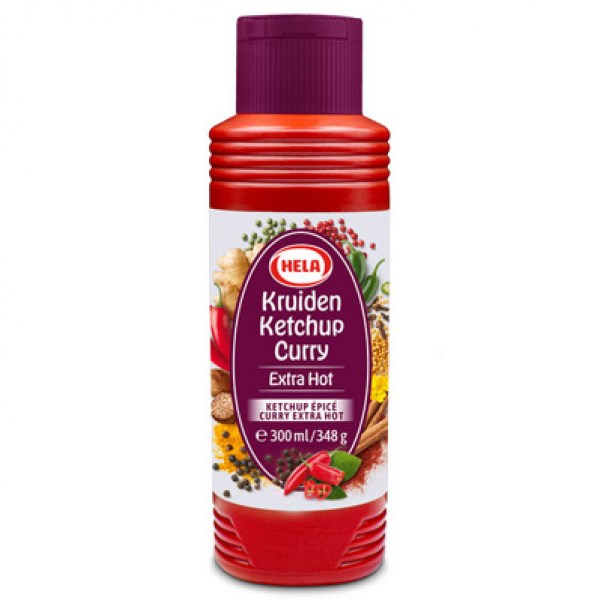 Hela Kruiden ketchup curry extra hot 300ml
