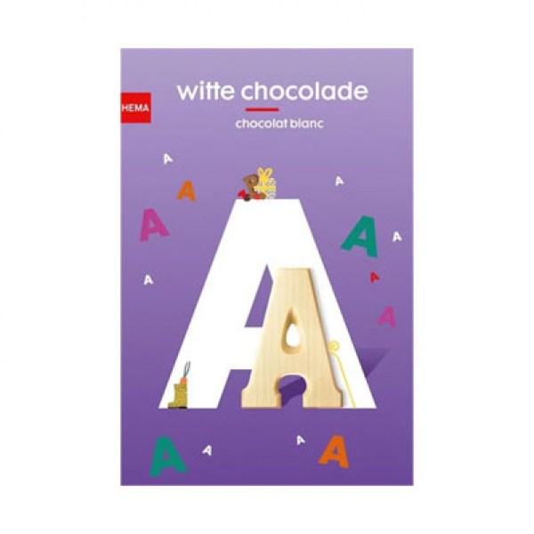 Hema white chocolate letter A-Z