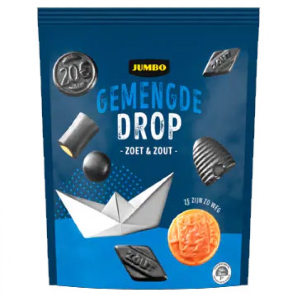 Jumbo Gemengde Drop Zoet Zout 350g