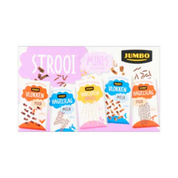 Jumbo strooi mix chocolate sprinkles 8 pcs