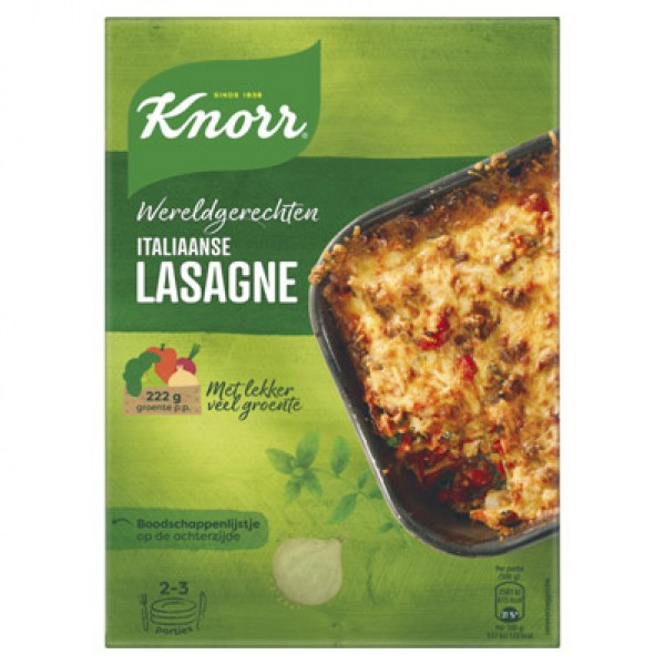 Knorr Wereldgerechten lasagne bolognese 191g