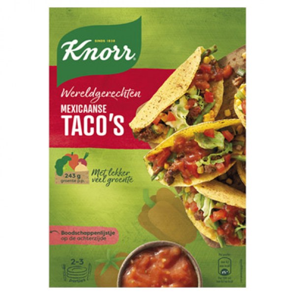 Knorr Wereldgerechten mexicaanse tacos 139g
