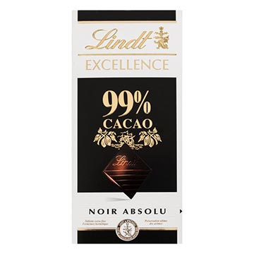 Lindt Excellence 99% cacao dark noir