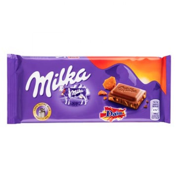 Milka Chocolate Tablet Daim 100g