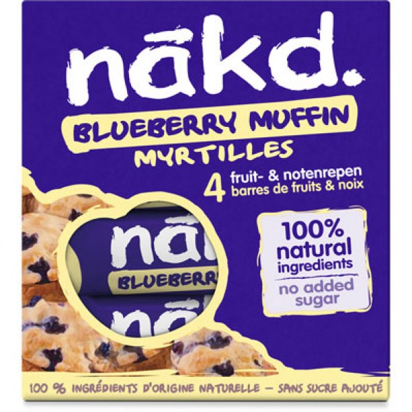 Nakd Blueberry muffin fruitreep nuts 4 pieces