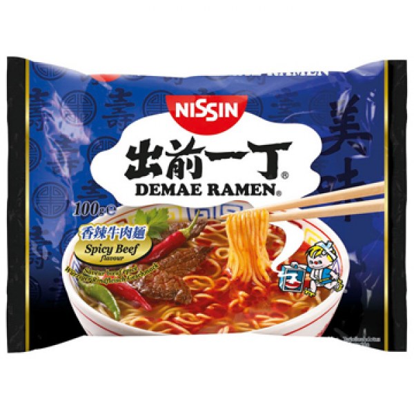 Nissin Demae ramen spicy meat 100g