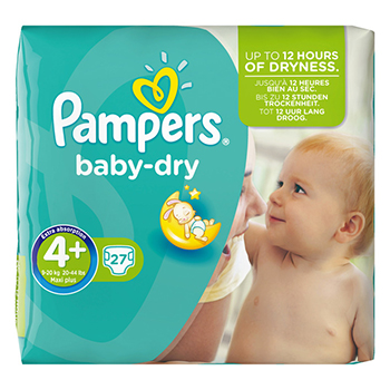Pampers diapers baby dry maxi plus 4+