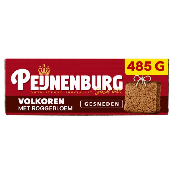 Peijnenburg Ontbijtkoek volkoren gesneden 485g