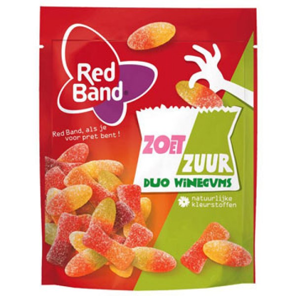 Red Band Winegum sweet sour 225g
