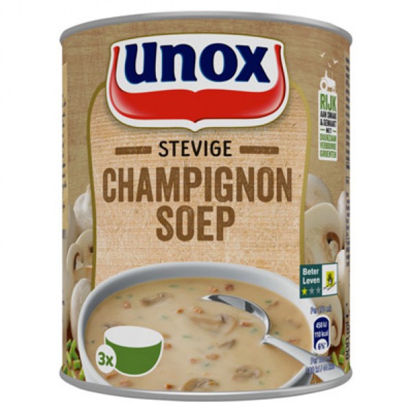 Unox Soep in blik stevige champignonsoep 800ml