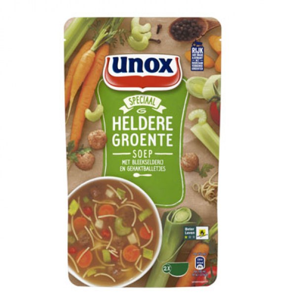 Unox Soep in zak heldere groentesoep 570ml