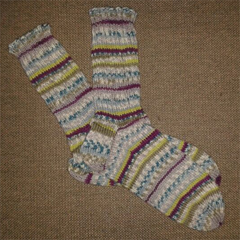 knitted sock multi color