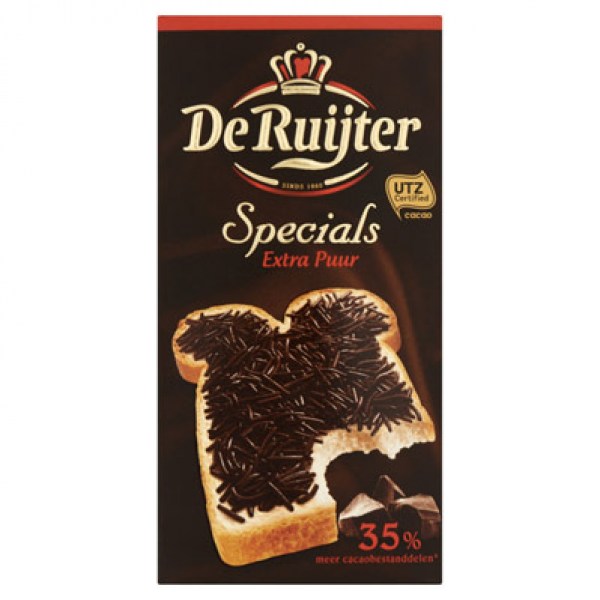 De Ruijter Chocoladehagel extra puur 200g