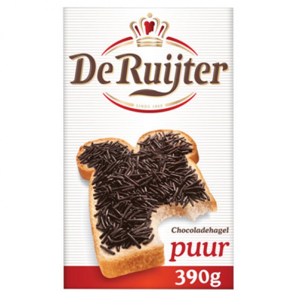De Ruijter hagelslag puur 390g ( Dark chocolate sprinkles )